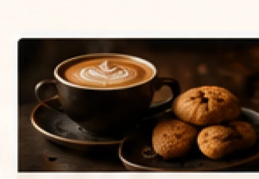 Cappuccino ve sağlıklı kurabiye eşleşmesi