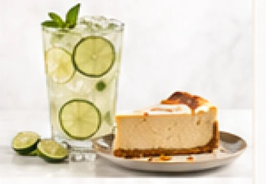 Cool Lime + San Sebastian Cheesecake