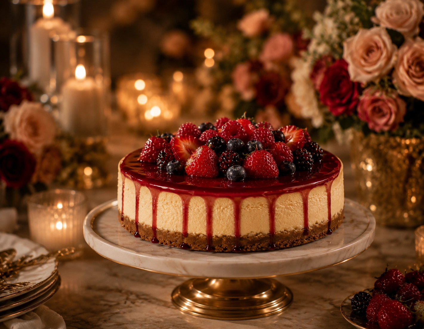 Albina Bütün Cheesecake Siparişleri catering sunumu