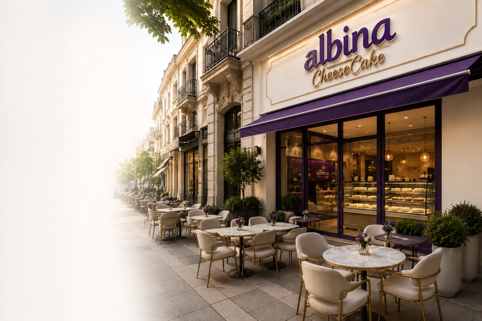 Albina Cheesecake franchise mağaza dış cephe