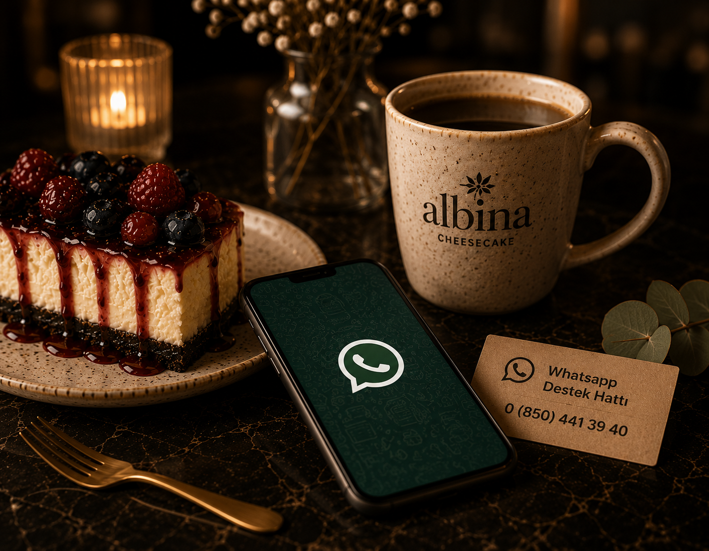 Albina WhatsApp destek ekranı